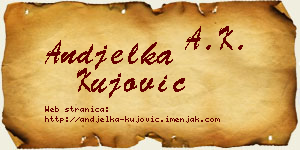 Anđelka Kujović vizit kartica